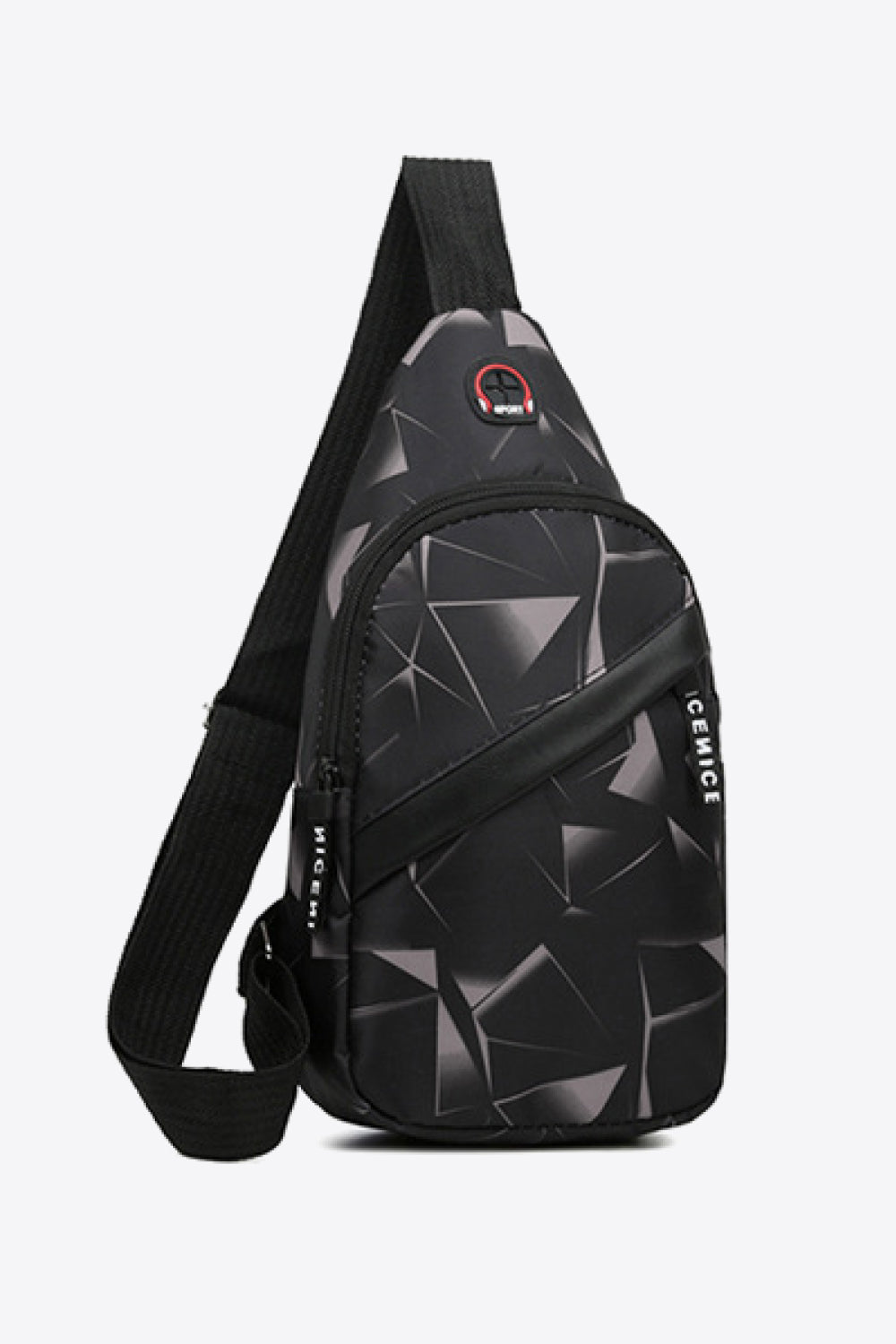 Geometric Waterproof Sling Bag