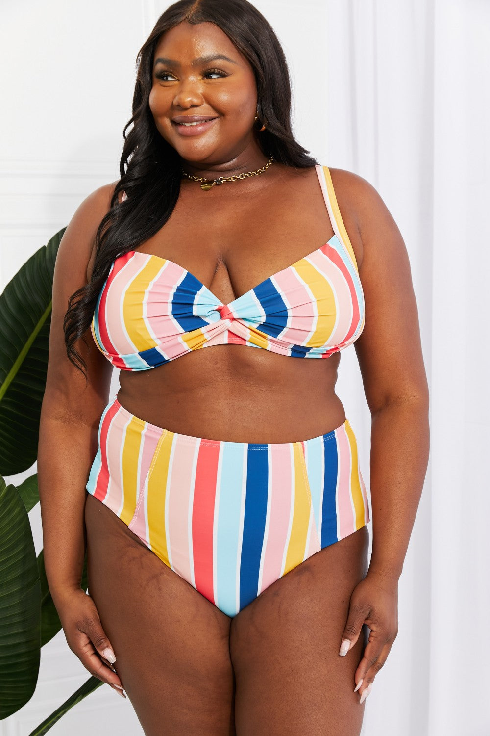 Take A Dip High-Rise Stripe Swimsuit Bikini