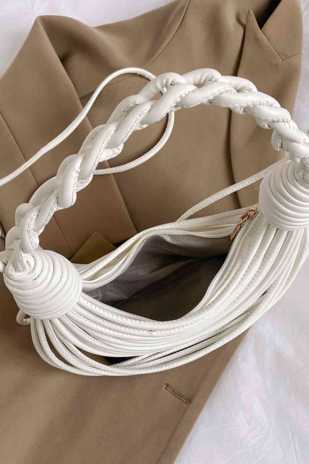 Braided Strap Handbag with Draped Detail (8 Variants)