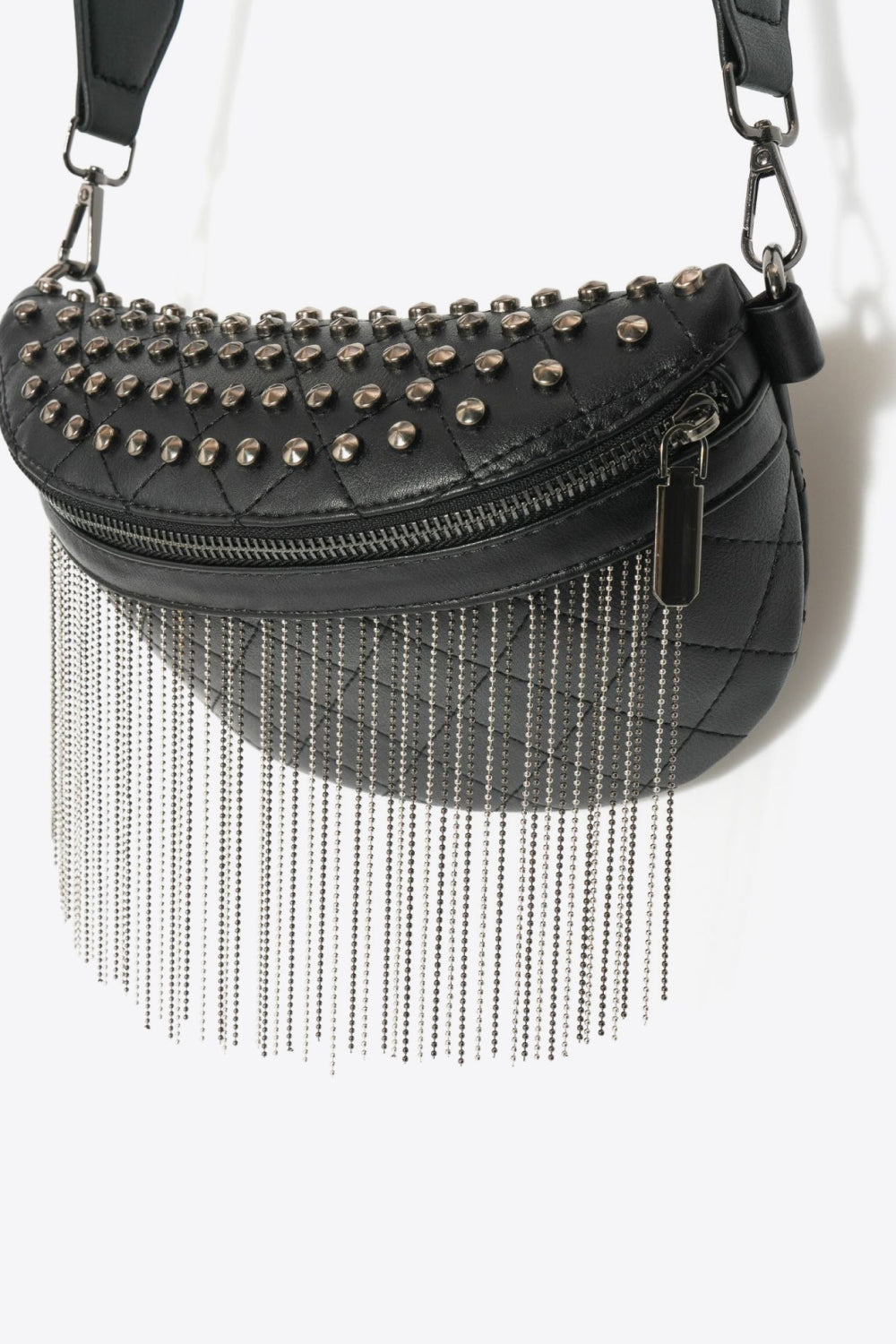 Studded Sling Bag with Fringes (3 Variants)