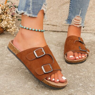 All Wrapped Up Suede Open Toe Sandals (3 Variants)