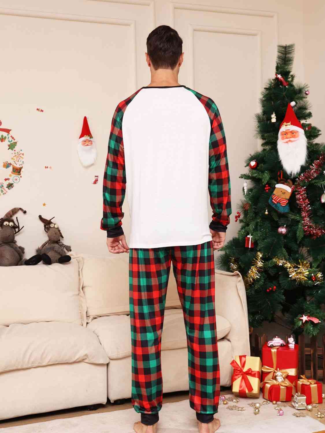 Matching Men's Reindeer Pajamas Set