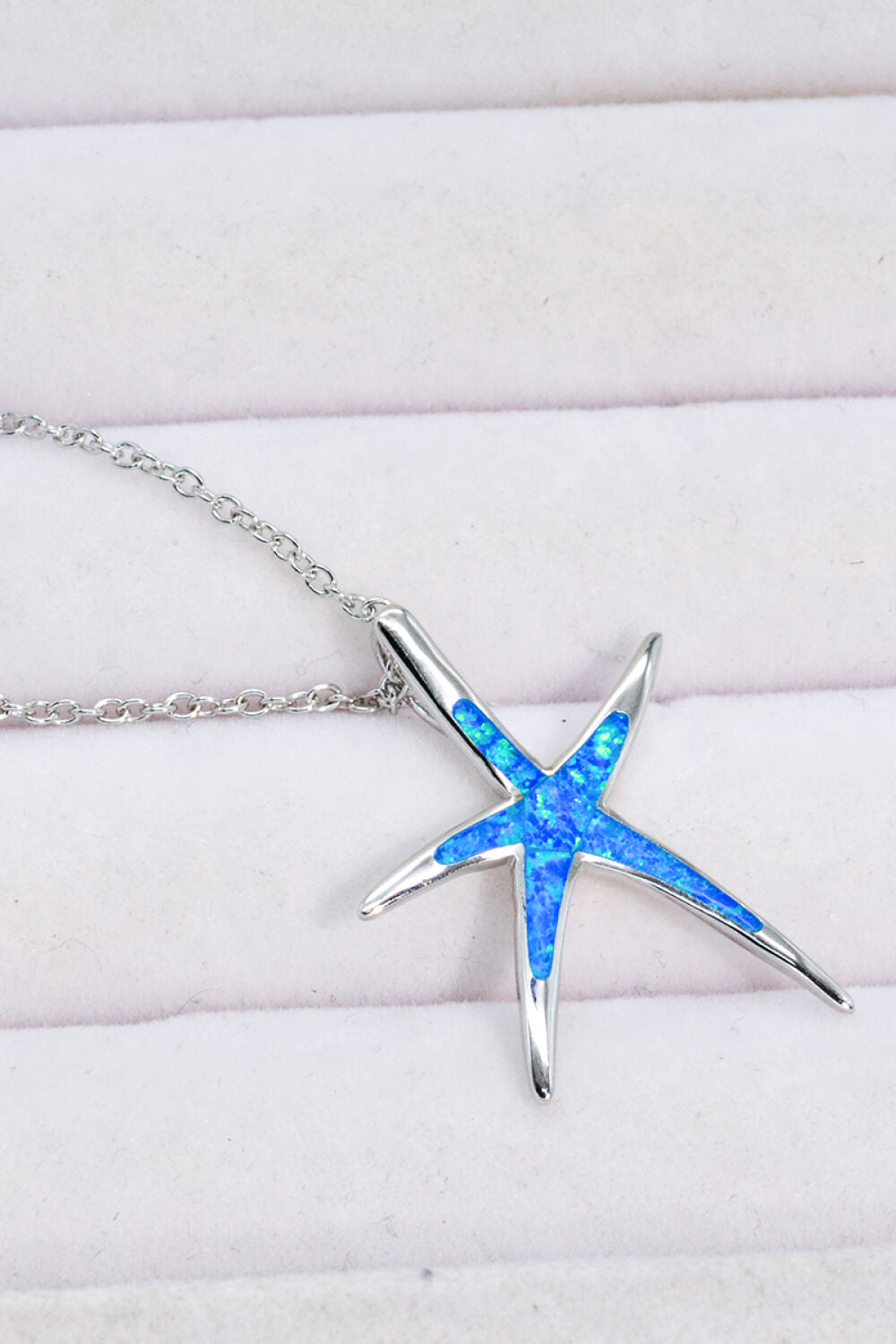 Opal Starfish Pendant Necklace