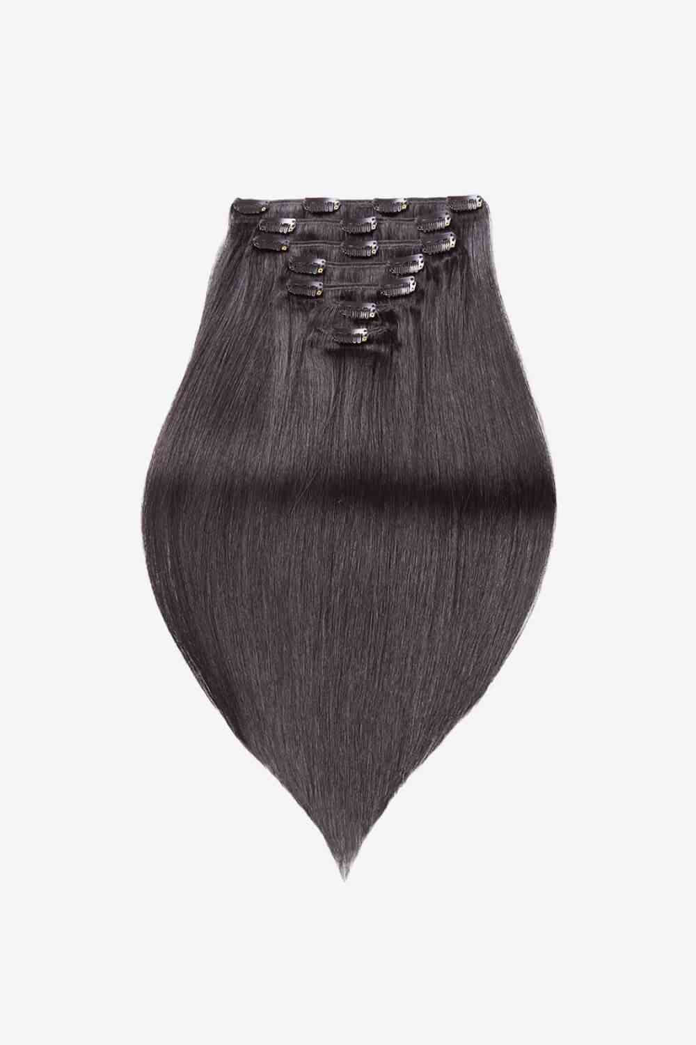 18" Clip-In Straight Indian Human Hair Extensions