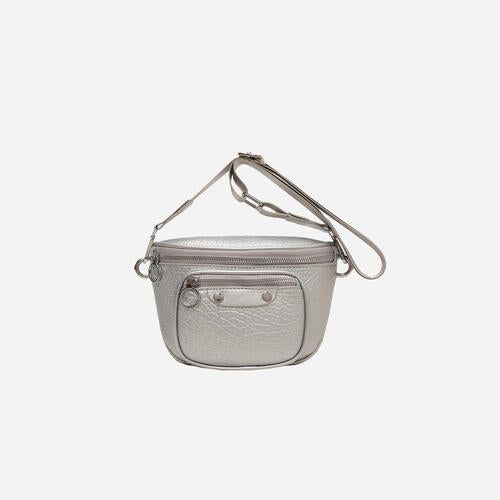 PU Leather Textured Crossbody Bag