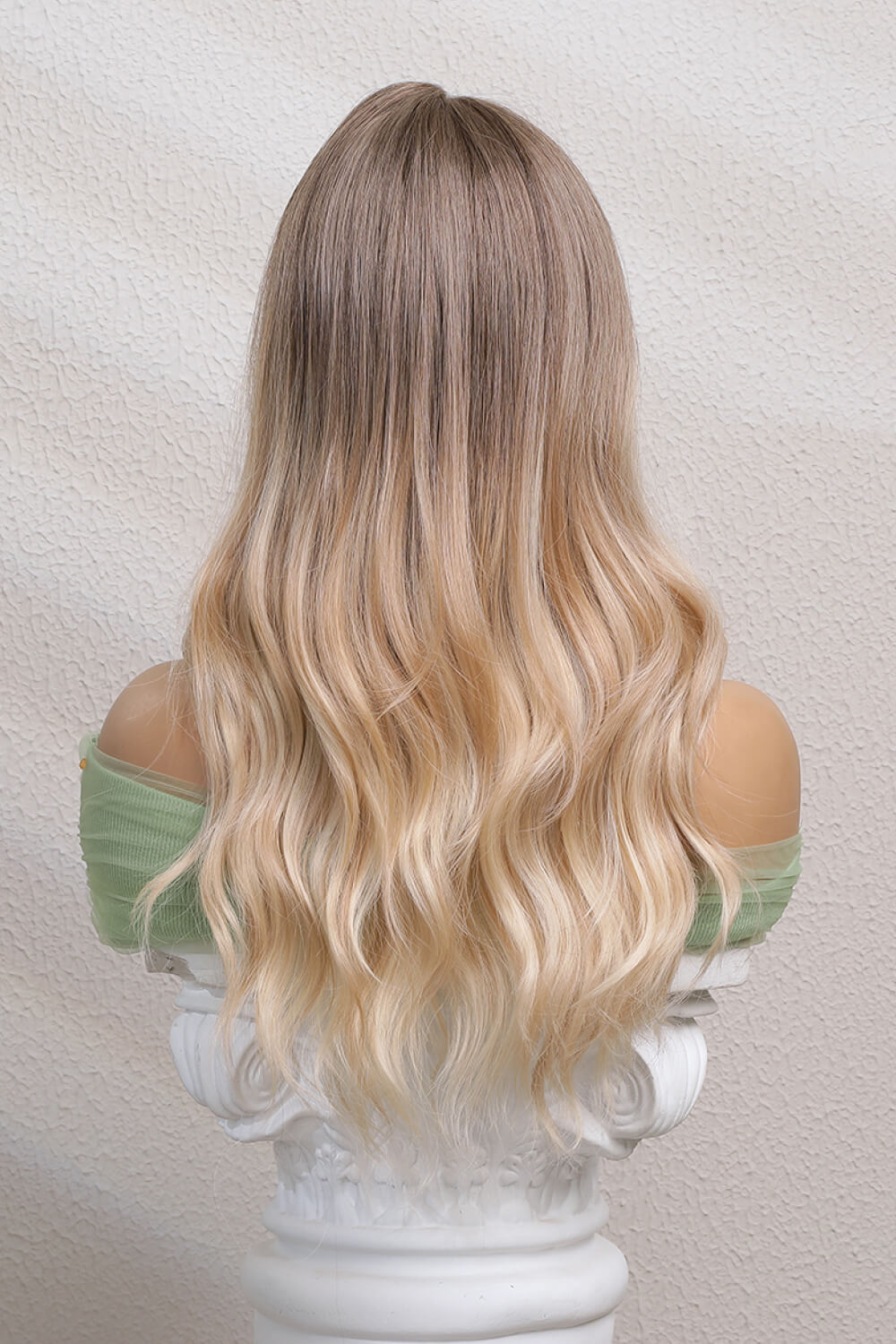 24'' Long Light Brown/Blonde Ombre Wave Lace Front Synthetic Wig