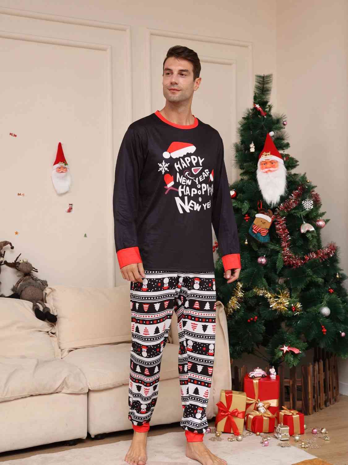 Matching Men's "Happy New Year" Pajama Set