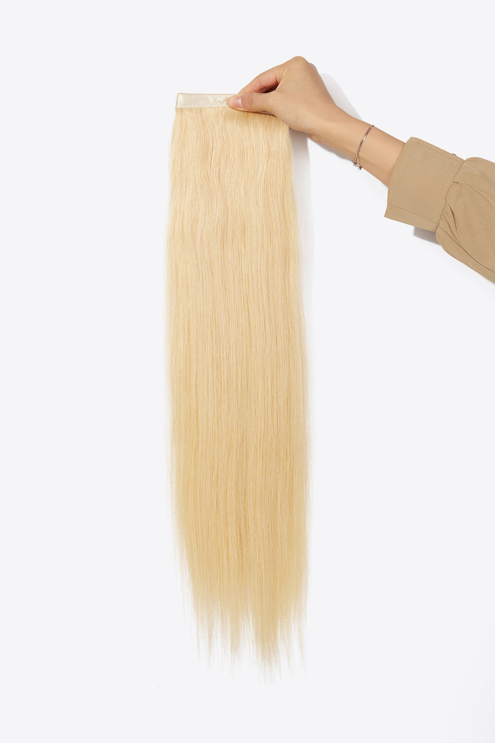 24" Human Hair Ponytail (Various Blonde Shades)