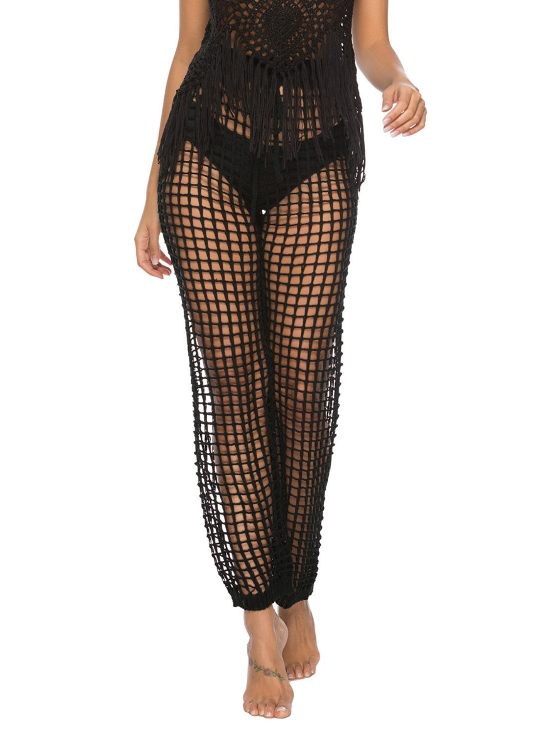 Cutout High Waist Swim Pants (3 Variants)