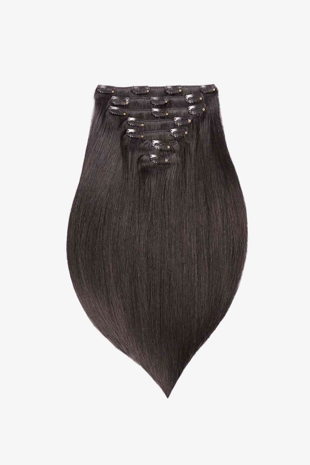 16" Clip-in Straight Indian Human Hair Extensions