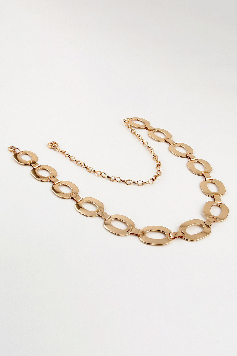 Round and Round Metal Chain Belt