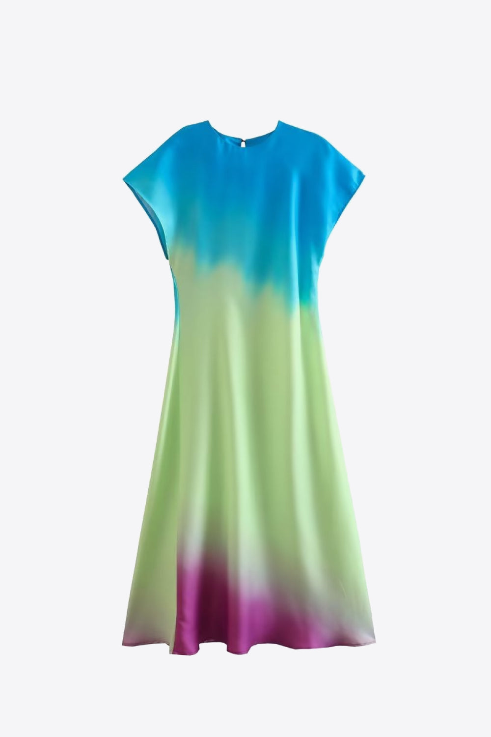 Gradient Round Neck Midi Dress