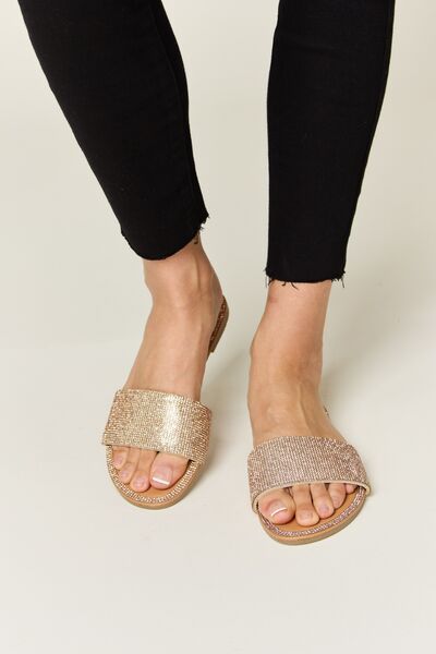 Wrapped In Rhinestones Open Toe Sandals